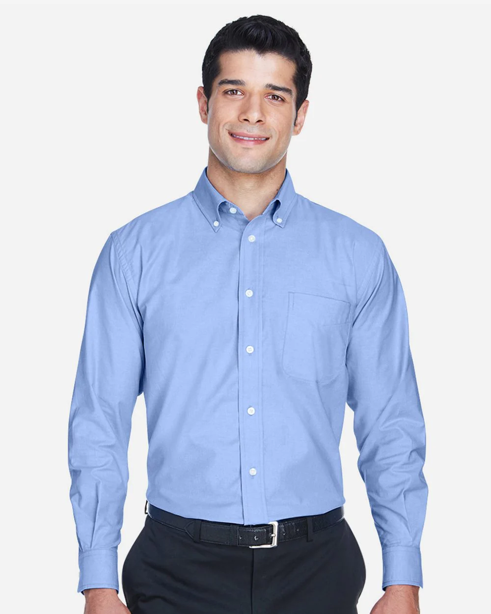 Harriton-M600-Men's Long Sleeve Oxford Shirt - Image 6