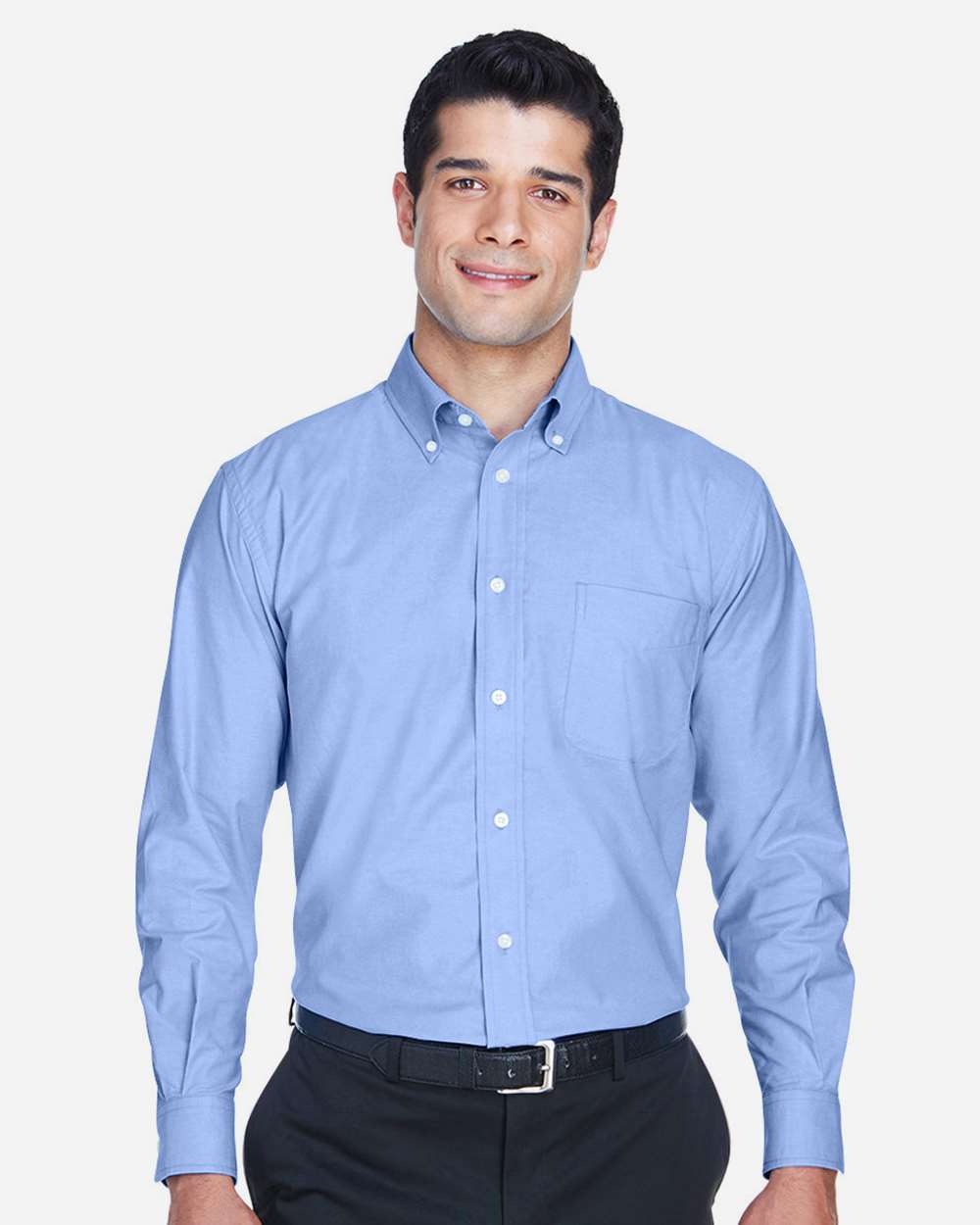 Harriton-M600-Men's Long Sleeve Oxford Shirt - Image 9
