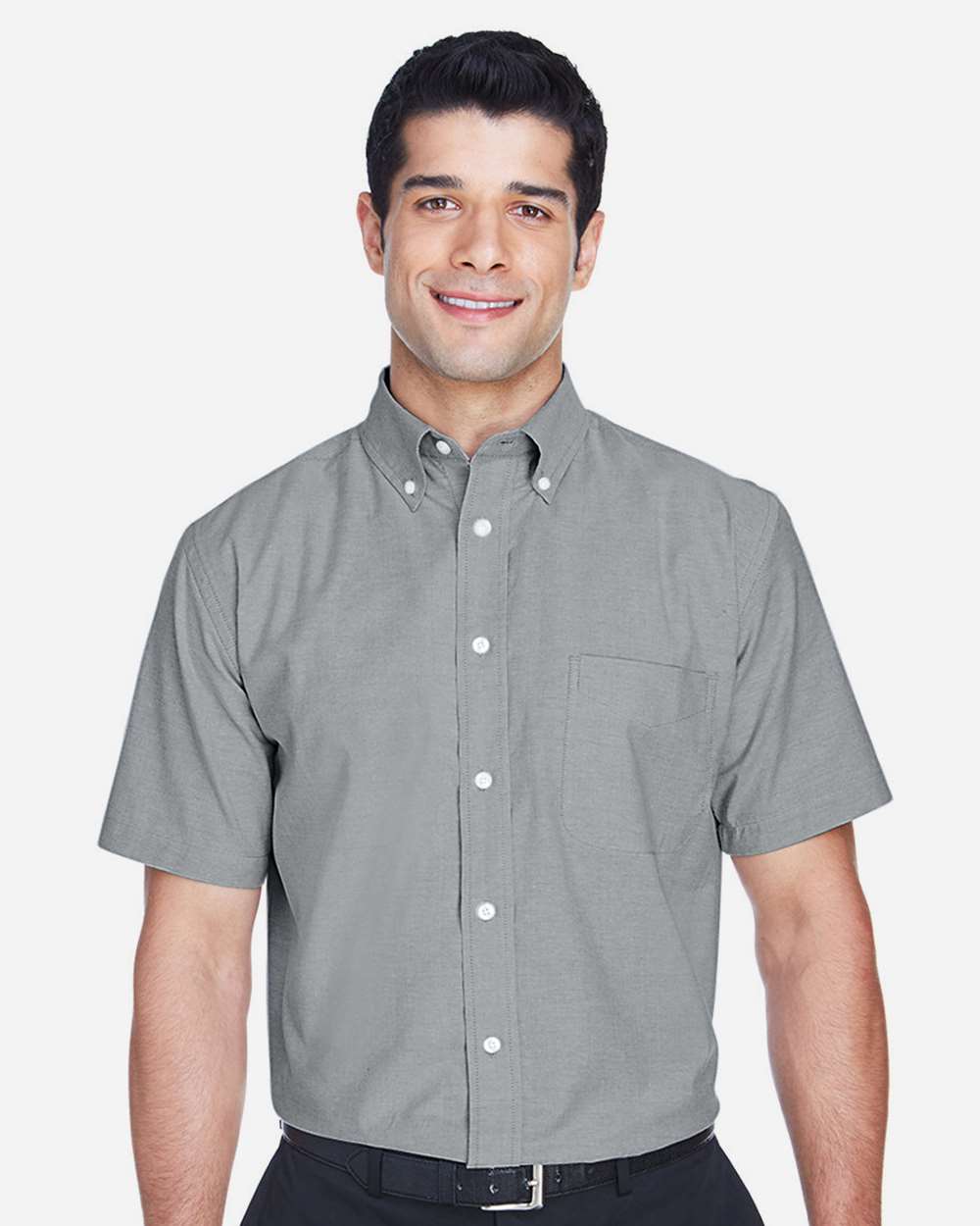 Harriton-M600S-Men's Oxford Short Sleeve with Stain-Release - Image 14