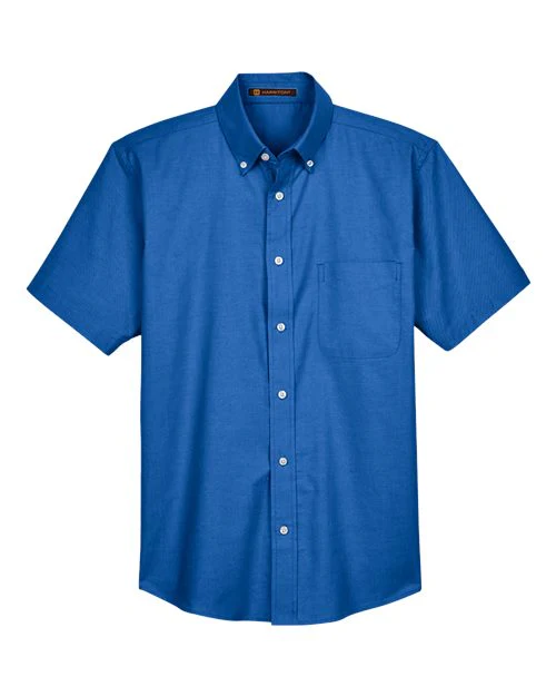 Harriton-M600S-Men's Oxford Short Sleeve with Stain-Release - Image 22