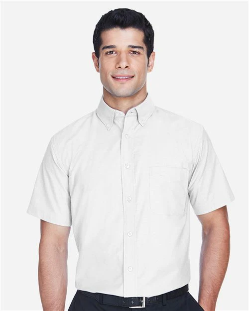 Harriton-M600S-Men's Oxford Short Sleeve with Stain-Release - Image 23