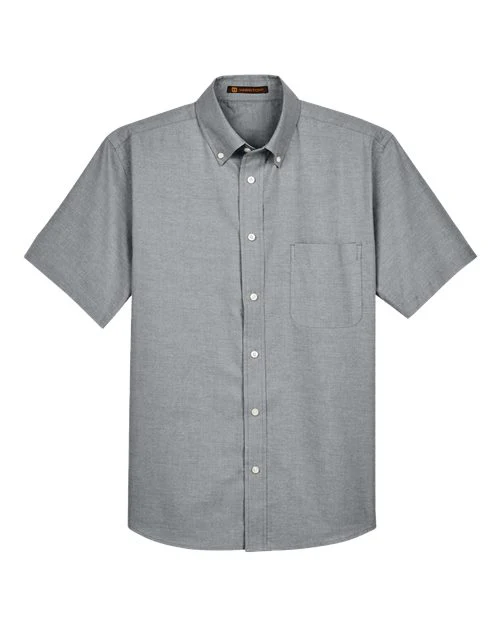 Harriton-M600S-Men's Oxford Short Sleeve with Stain-Release - Image 25