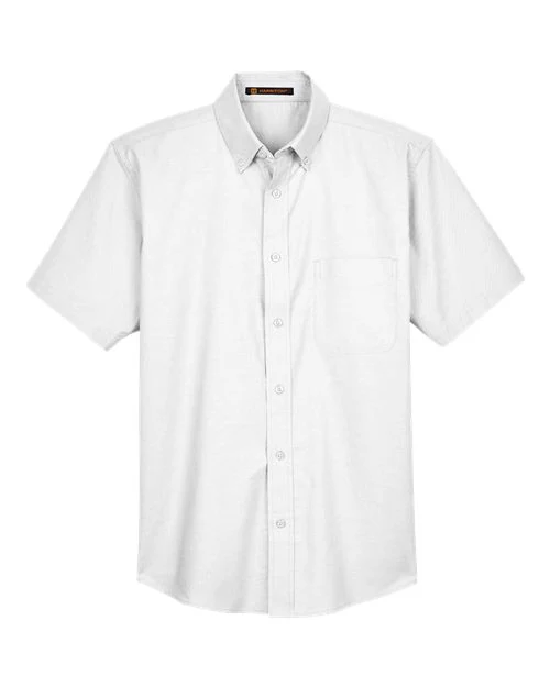 Harriton-M600S-Men's Oxford Short Sleeve with Stain-Release - Image 26