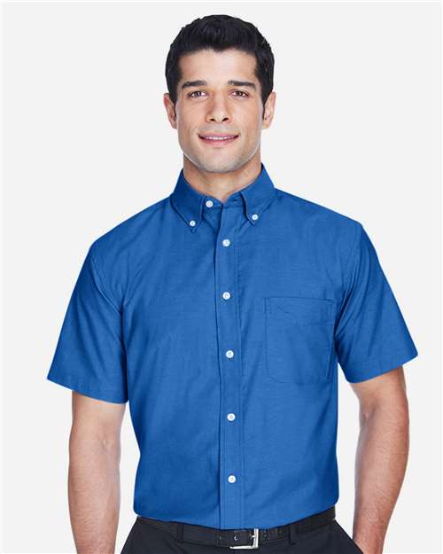Harriton-M600S-Men's Oxford Short Sleeve with Stain-Release - Image 27