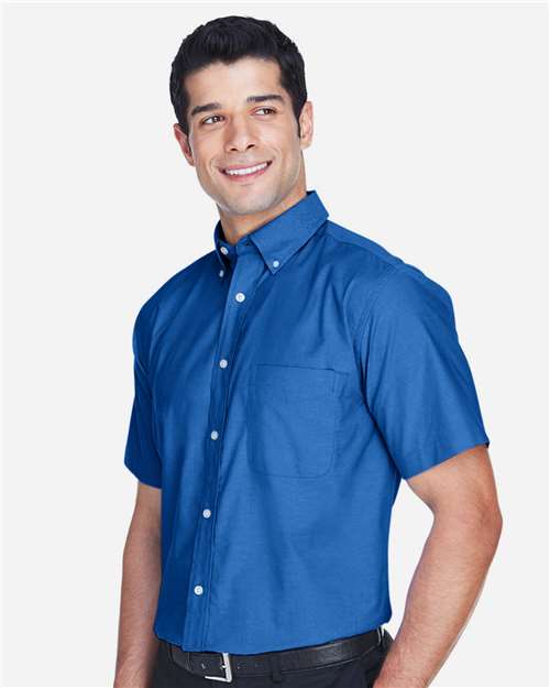 Harriton-M600S-Men's Oxford Short Sleeve with Stain-Release - Image 28