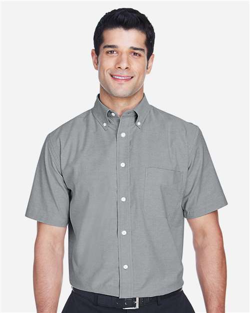Harriton-M600S-Men's Oxford Short Sleeve with Stain-Release - Image 33