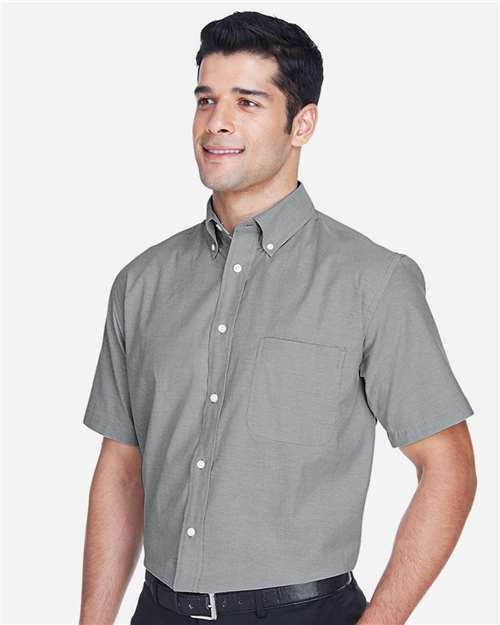 Harriton-M600S-Men's Oxford Short Sleeve with Stain-Release - Image 34