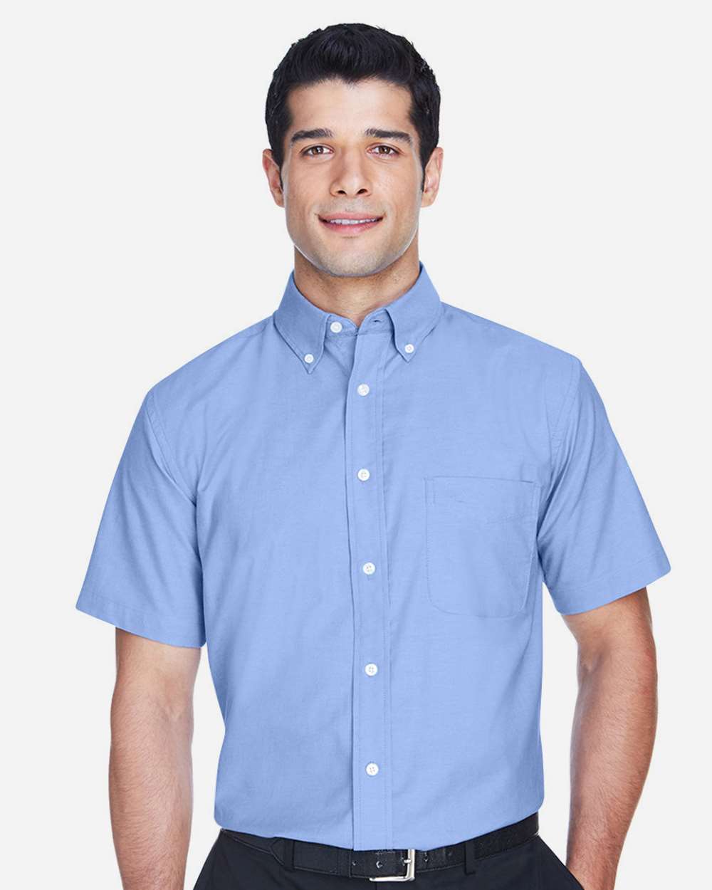 Harriton-M600S-Men's Oxford Short Sleeve with Stain-Release - Image 9