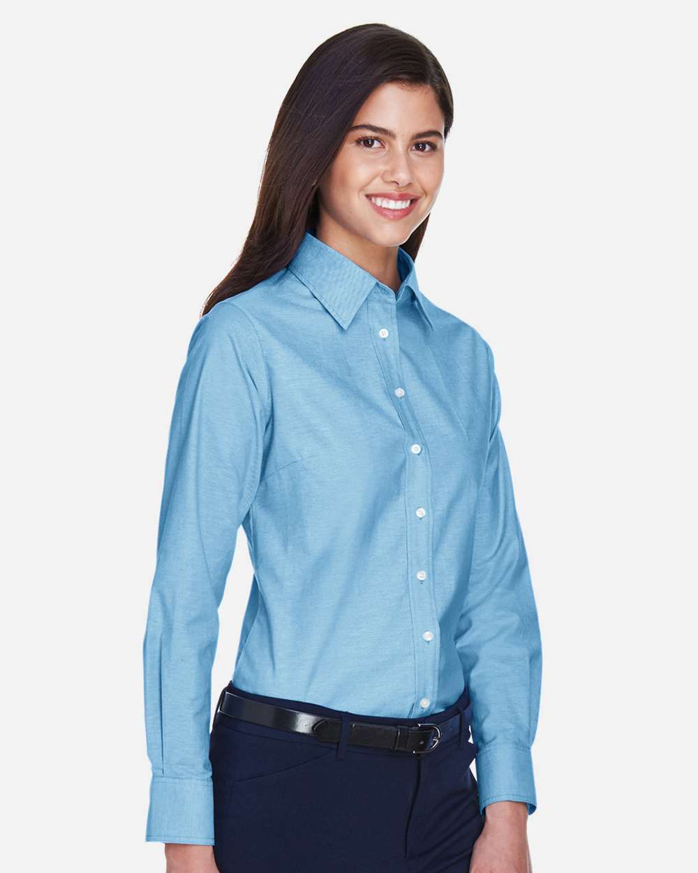 Harriton-M600W-Women's Long Sleeve Oxford Dress Shirt - Image 10