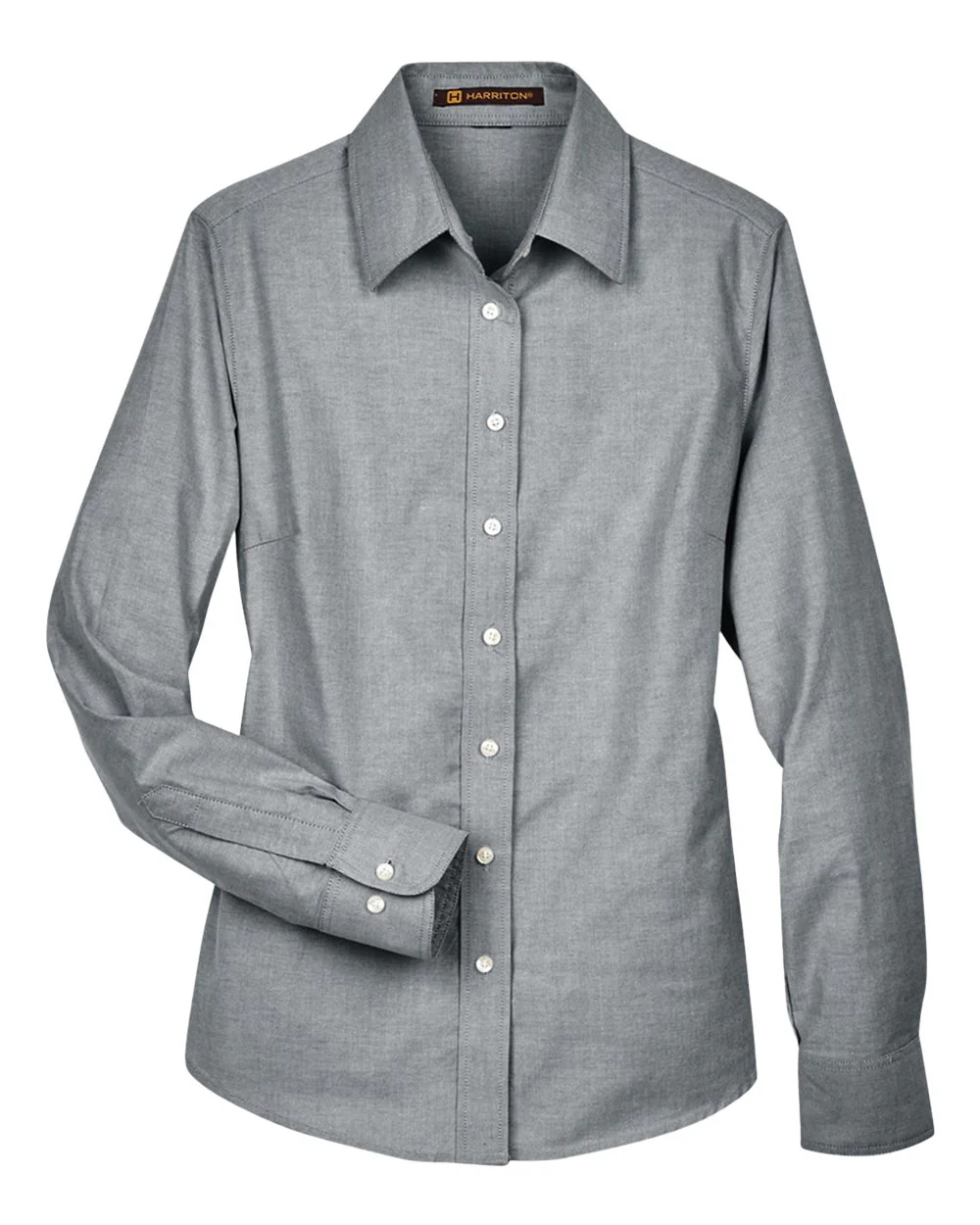 Harriton-M600W-Women's Long Sleeve Oxford Dress Shirt - Image 12