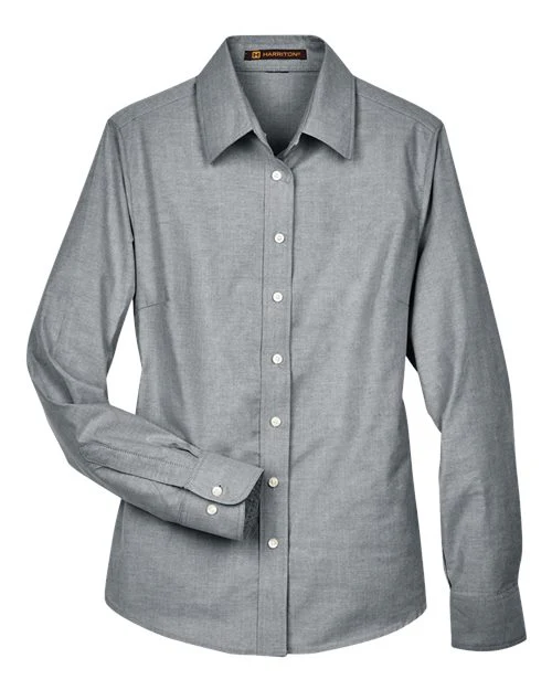 Harriton-M600W-Women's Long Sleeve Oxford Dress Shirt - Image 25