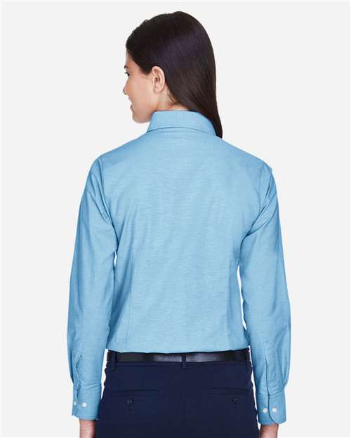Harriton-M600W-Women's Long Sleeve Oxford Dress Shirt - Image 32