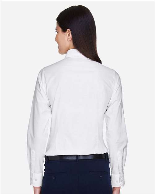 Harriton-M600W-Women's Long Sleeve Oxford Dress Shirt - Image 38