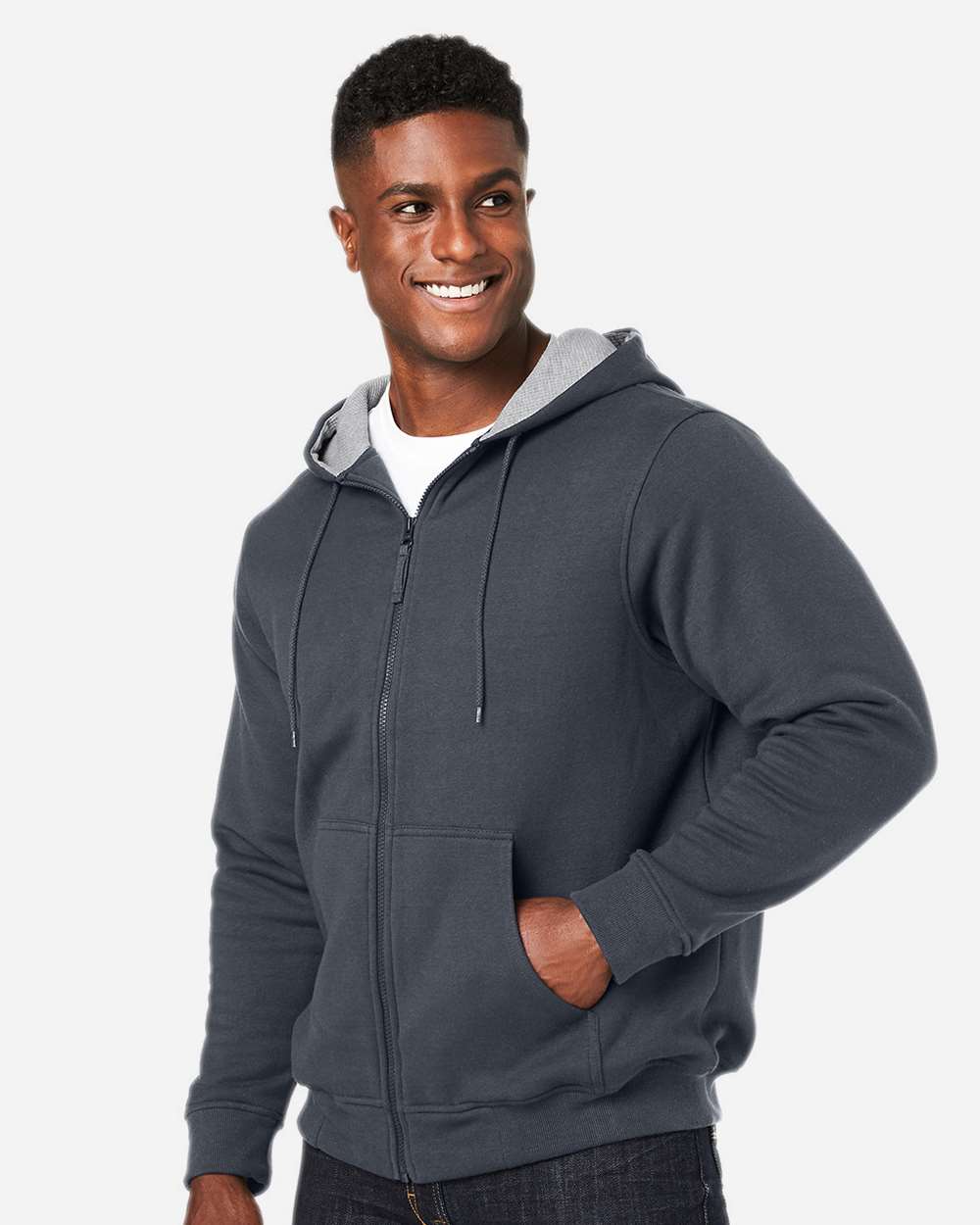 Harriton-M711-Unisex ClimaBloc™ Lined Heavyweight Hooded Sweatshirt - Image 12