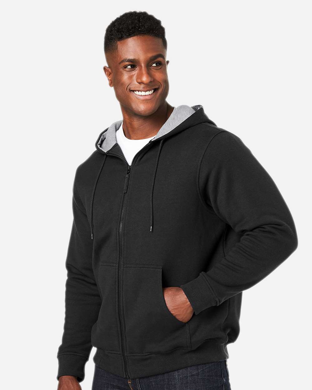 Harriton-M711-Unisex ClimaBloc™ Lined Heavyweight Hooded Sweatshirt - Image 5