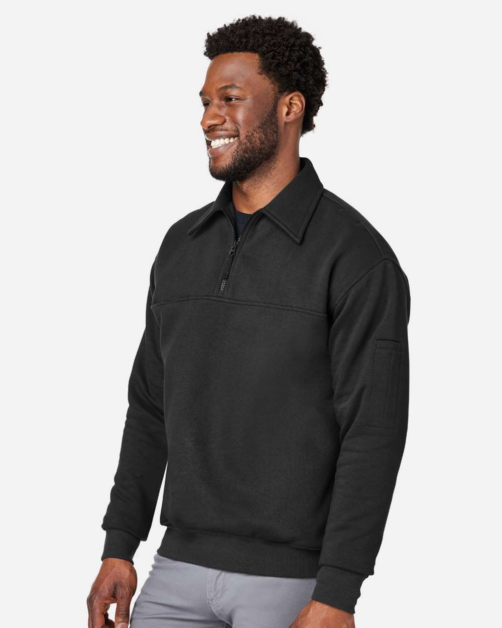 Harriton-M712-Unisex ClimaBloc™ Heavyweight Tactical Quarter-Zip Pullover - Image 5