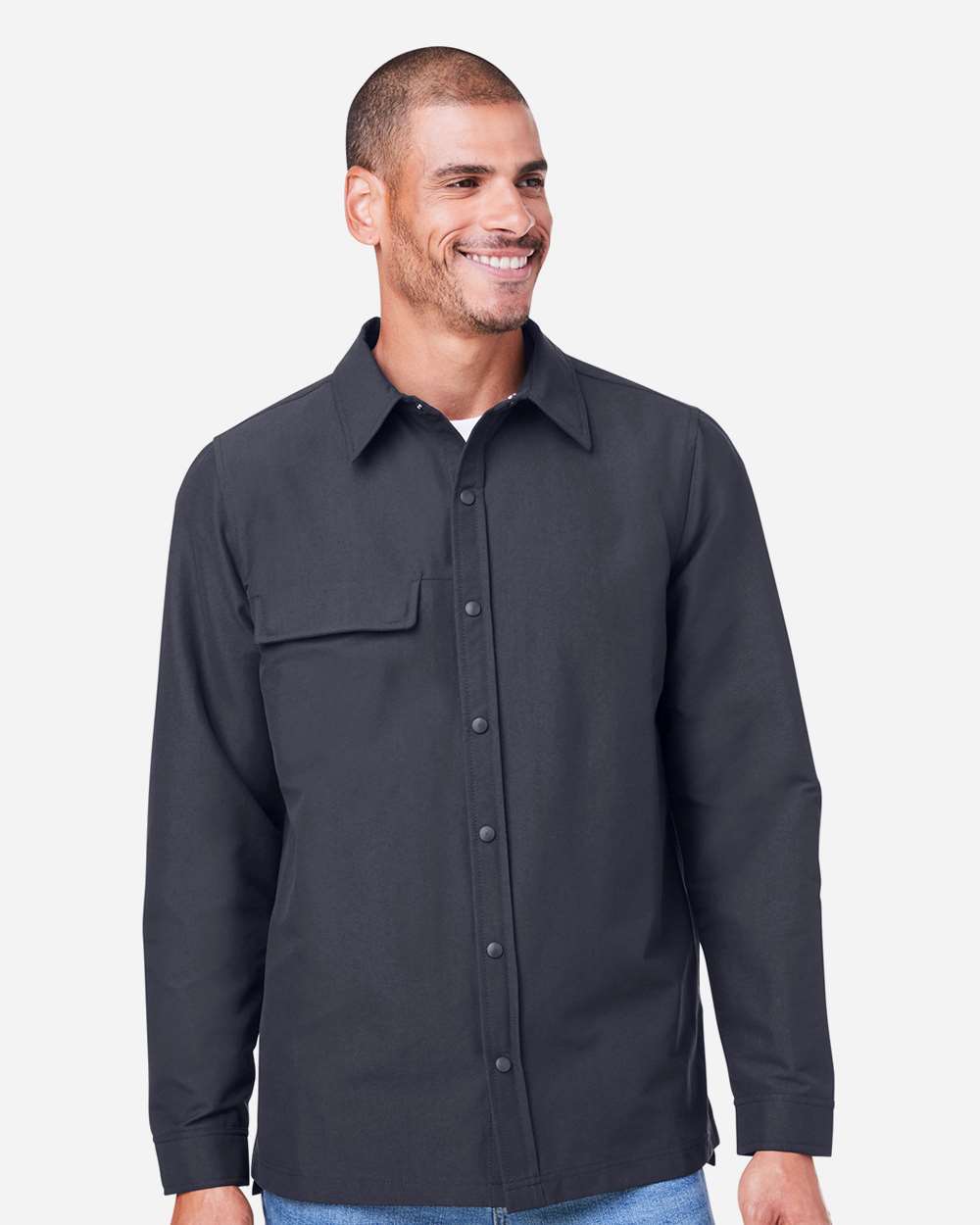 Harriton-M72-Unisex Flex Twill Overshirt - Image 11