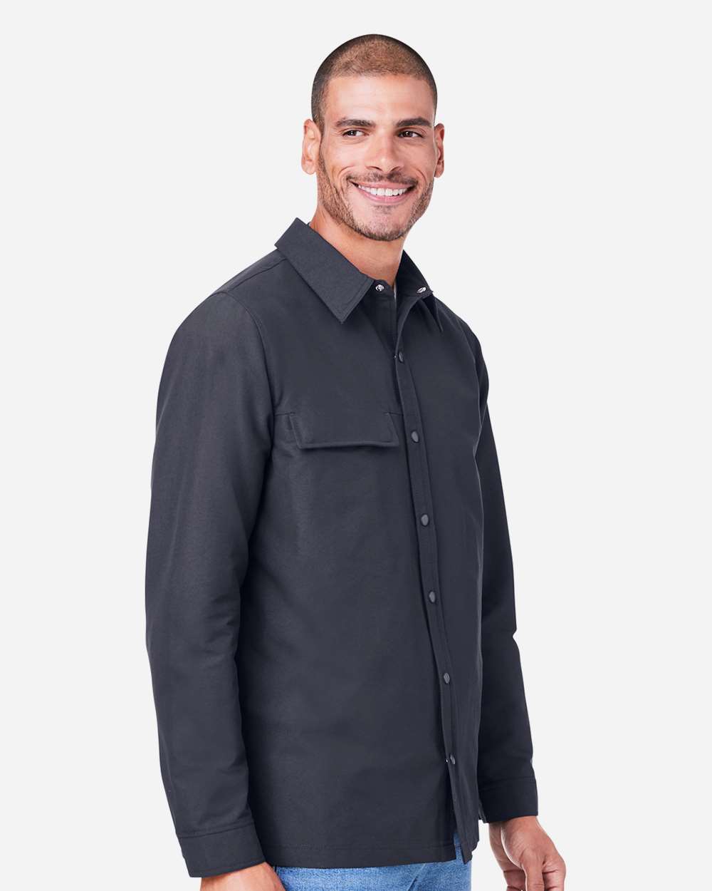 Harriton-M72-Unisex Flex Twill Overshirt - Image 12