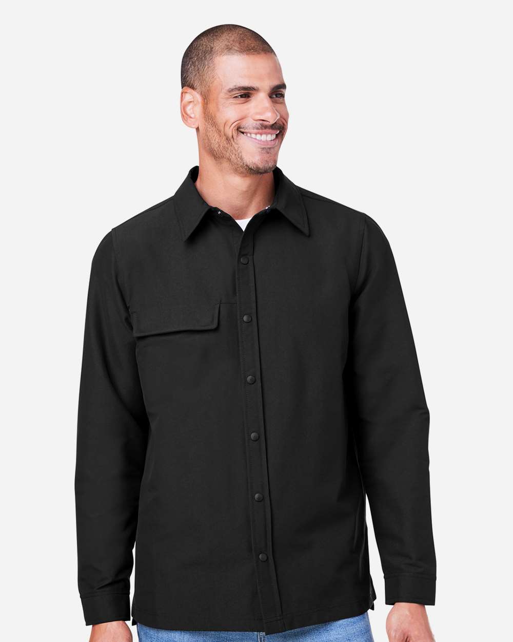 Harriton-M72-Unisex Flex Twill Overshirt - Image 4