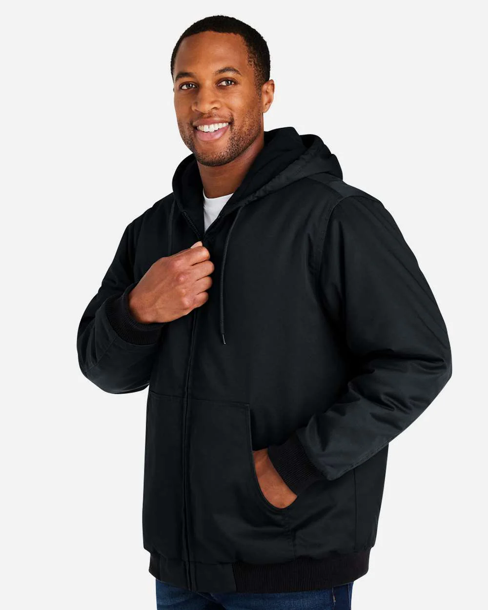 Harriton-M722-Unisex ClimaBloc® Heavyweight Hooded Full-Zip Jacket - Image 5