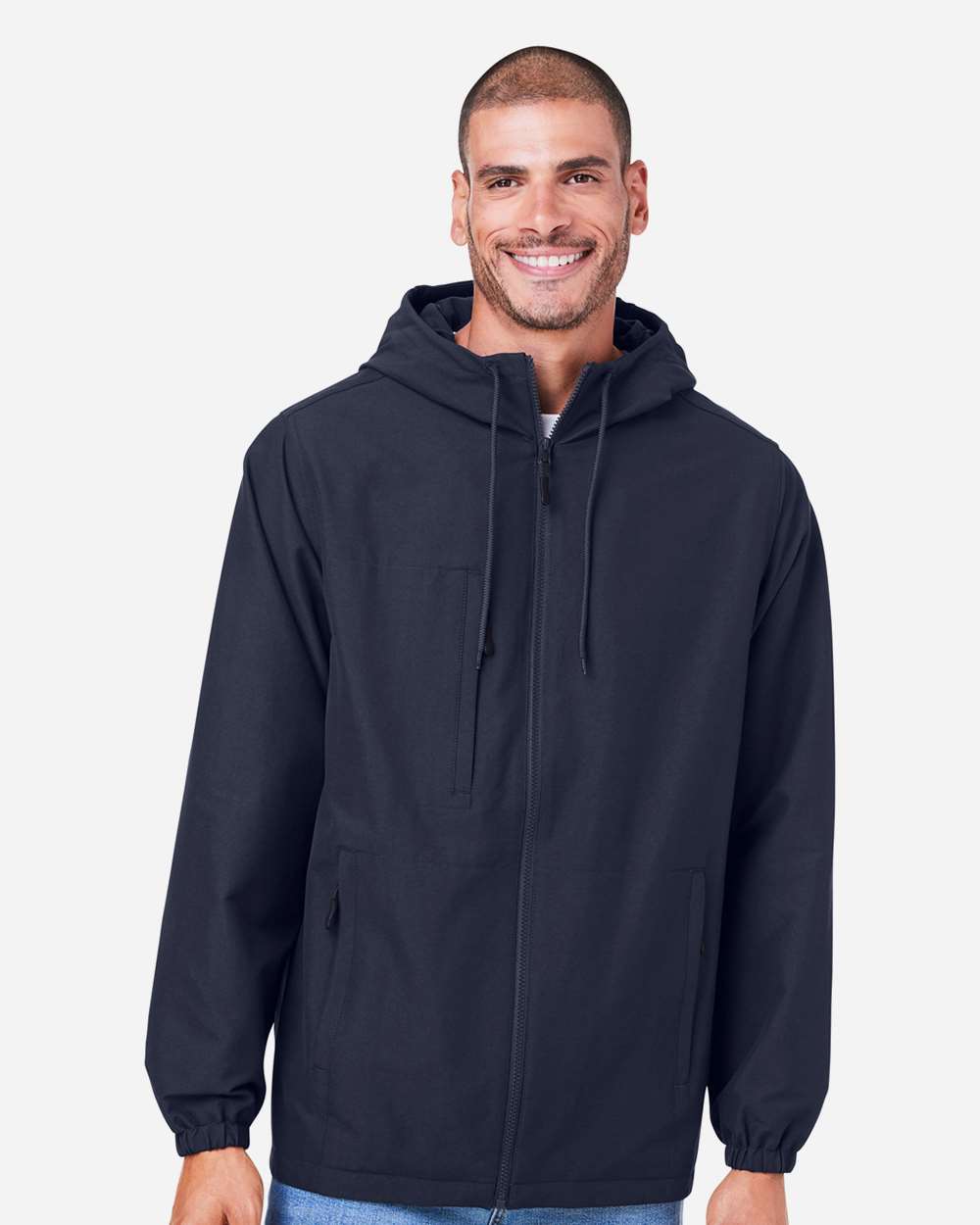 Harriton-M73-Unisex Flex Twill Hooded Jacket - Image 17