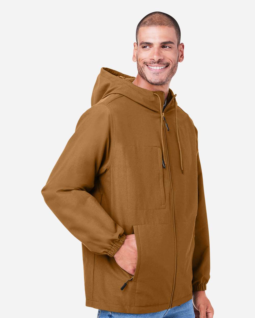 Harriton-M73-Unisex Flex Twill Hooded Jacket - Image 24