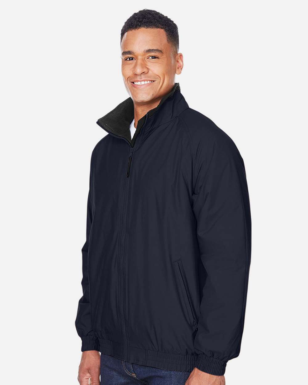 Harriton-M740-Unisex Fleece Lined Nylon Jacket - Image 10
