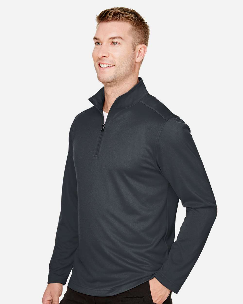 Harriton-M748-Men's Advantage Snag Protection Plus Quarter-Zip Pullover - Image 10