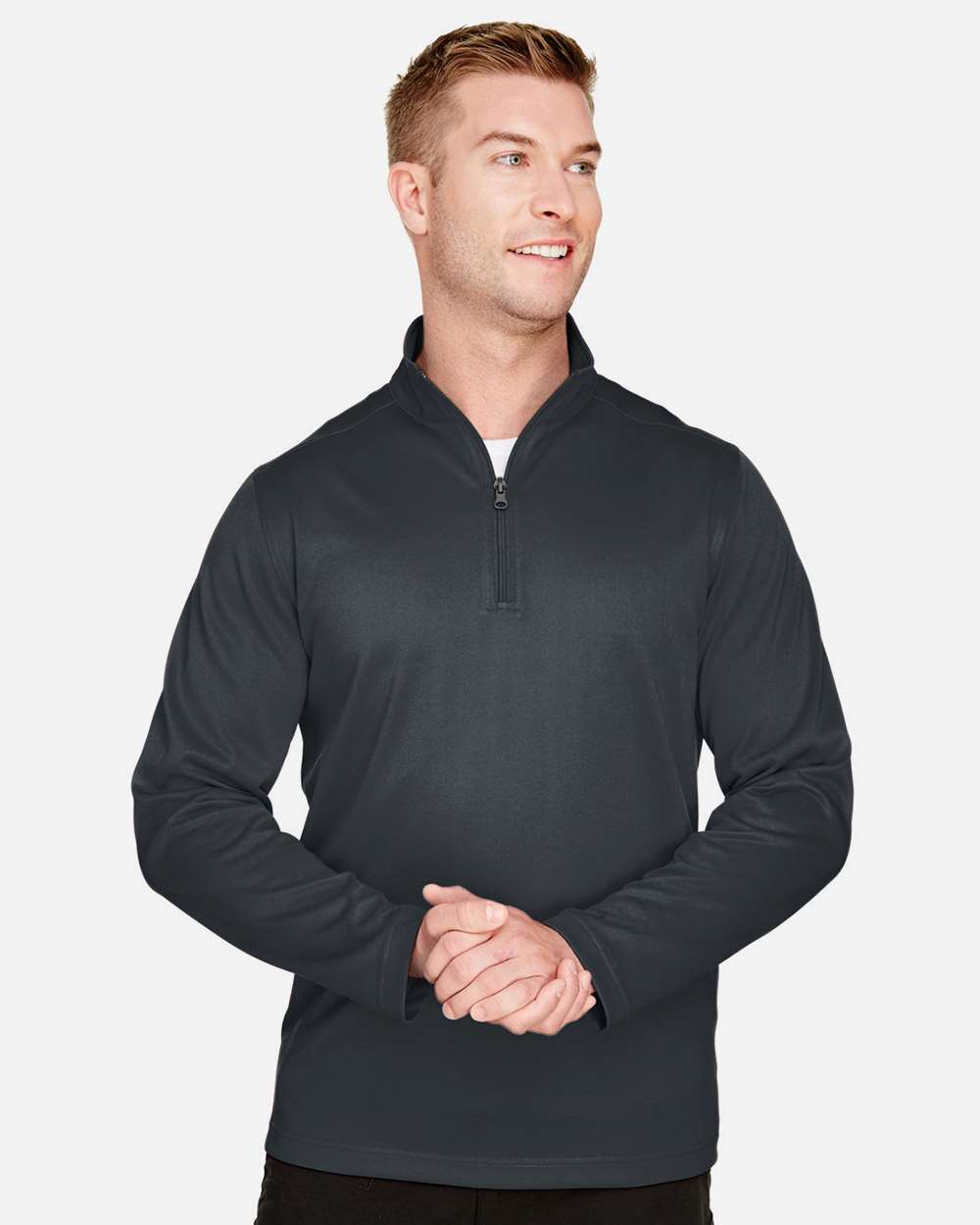 Harriton-M748-Men's Advantage Snag Protection Plus Quarter-Zip Pullover - Image 9