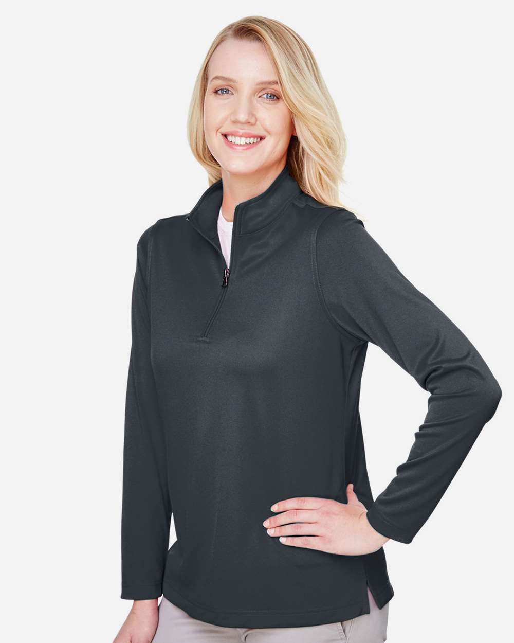 Harriton-M748W-Women's Advantage Snag Protection Plus Quarter-Zip Pullover - Image 10