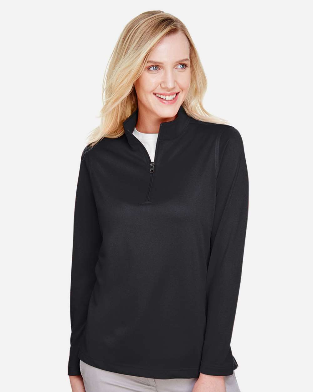 Harriton-M748W-Women's Advantage Snag Protection Plus Quarter-Zip Pullover - Image 3
