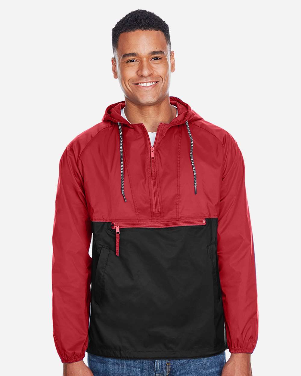 Harriton-M750-Unisex Packable Hooded Nylon Jacket - Image 14