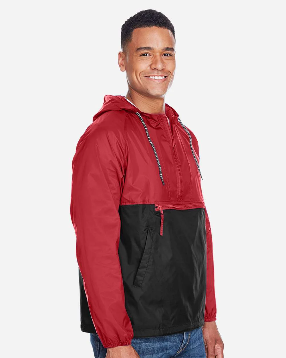 Harriton-M750-Unisex Packable Hooded Nylon Jacket - Image 15