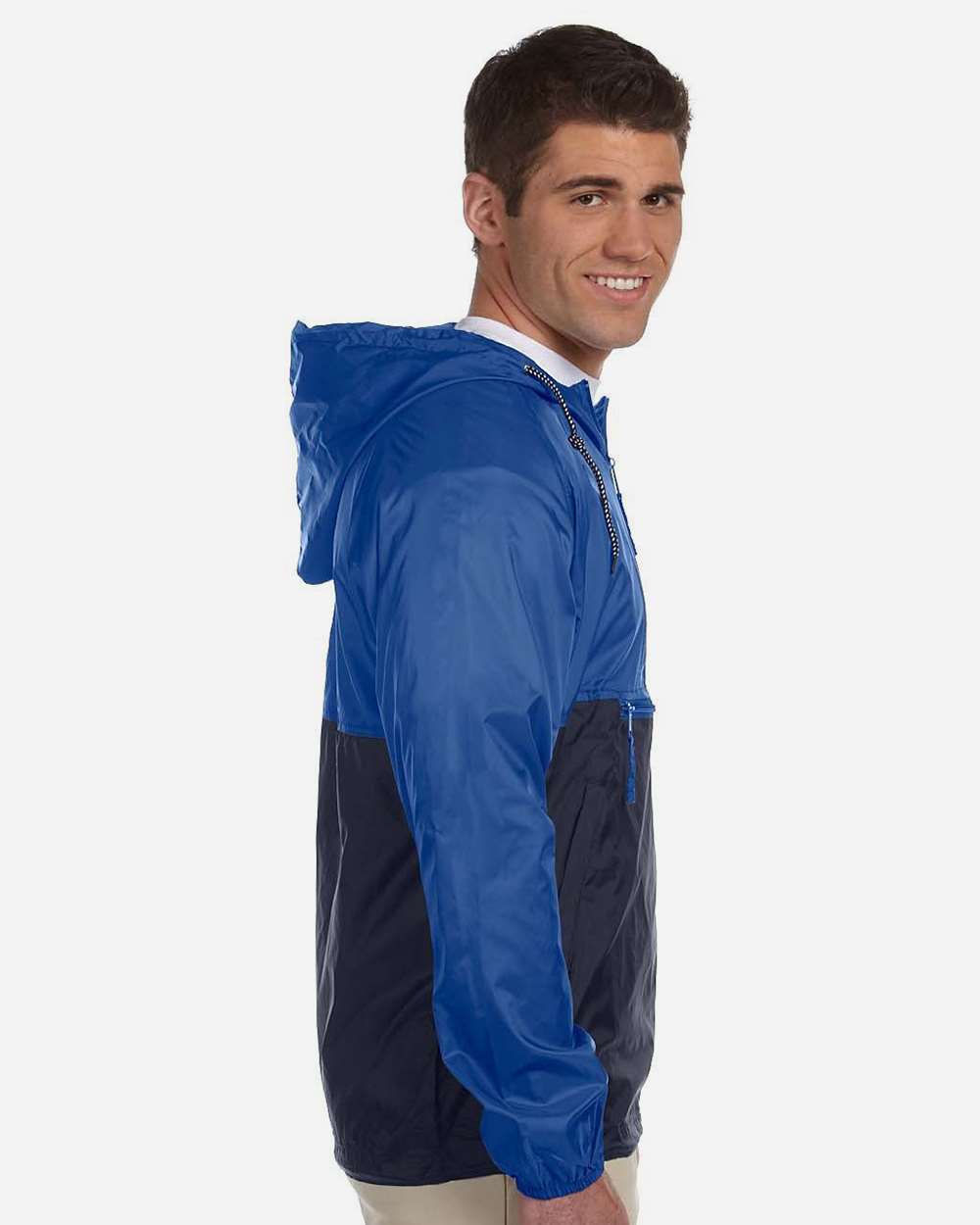 Harriton-M750-Unisex Packable Hooded Nylon Jacket - Image 20