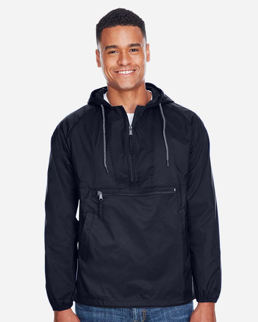 Harriton-M750-Unisex Packable Hooded Nylon Jacket - Image 9
