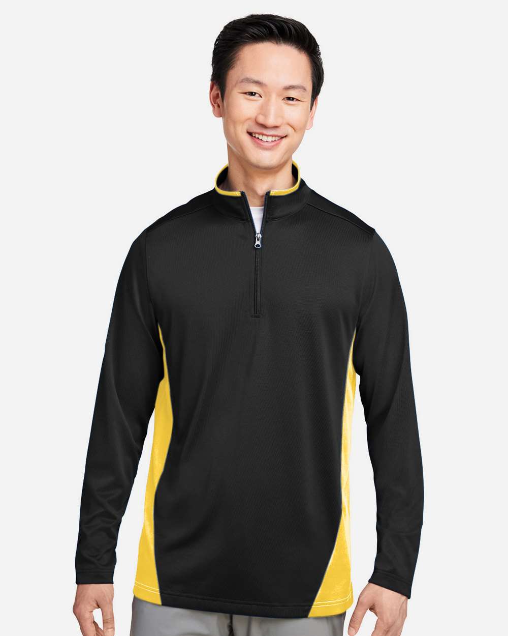 Harriton-M786-Men's Flash Snag Protection Plus IL Colorblock Quarter-Zip Pullover - Image 11
