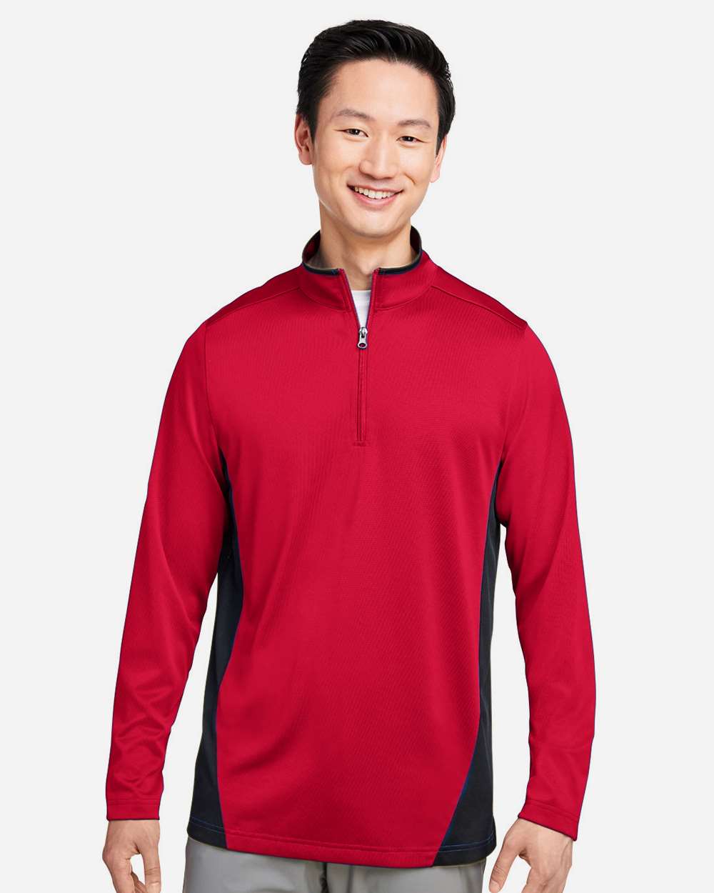 Harriton-M786-Men's Flash Snag Protection Plus IL Colorblock Quarter-Zip Pullover - Image 29
