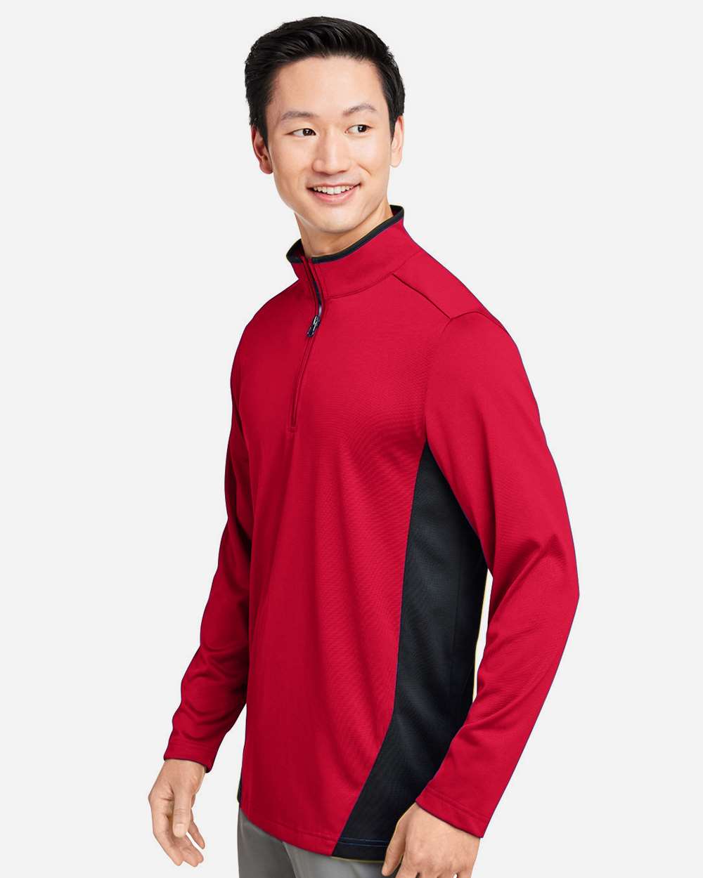 Harriton-M786-Men's Flash Snag Protection Plus IL Colorblock Quarter-Zip Pullover - Image 30