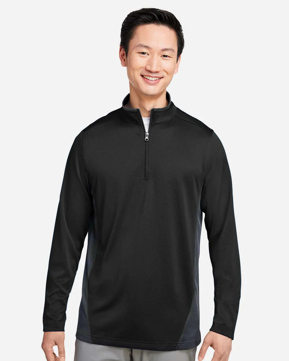 Harriton-M786-Men's Flash Snag Protection Plus IL Colorblock Quarter-Zip Pullover - Image 4
