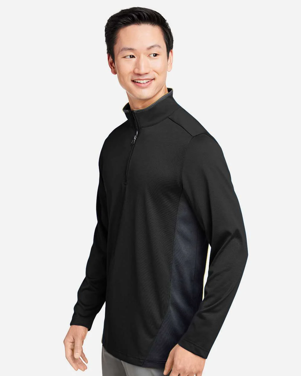 Harriton-M786-Men's Flash Snag Protection Plus IL Colorblock Quarter-Zip Pullover - Image 5
