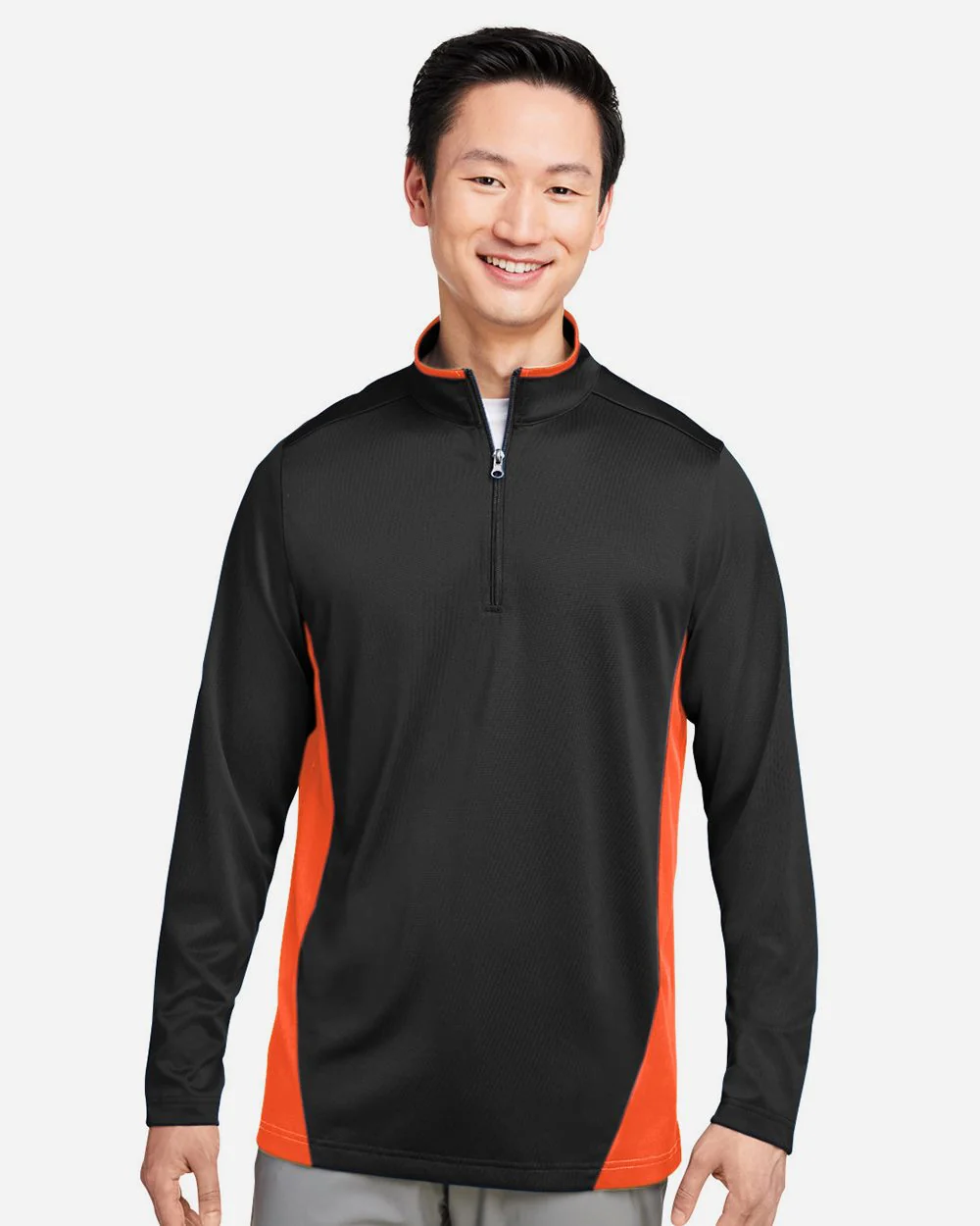 Harriton-M786-Men's Flash Snag Protection Plus IL Colorblock Quarter-Zip Pullover - Image 7