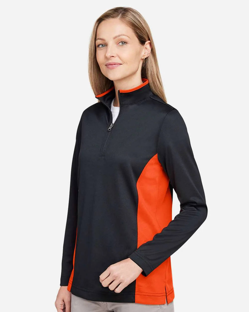 Harriton-M786W-Women's Flash Snag Protection Plus IL Colorblock Quarter-Zip Pullover - Image 18