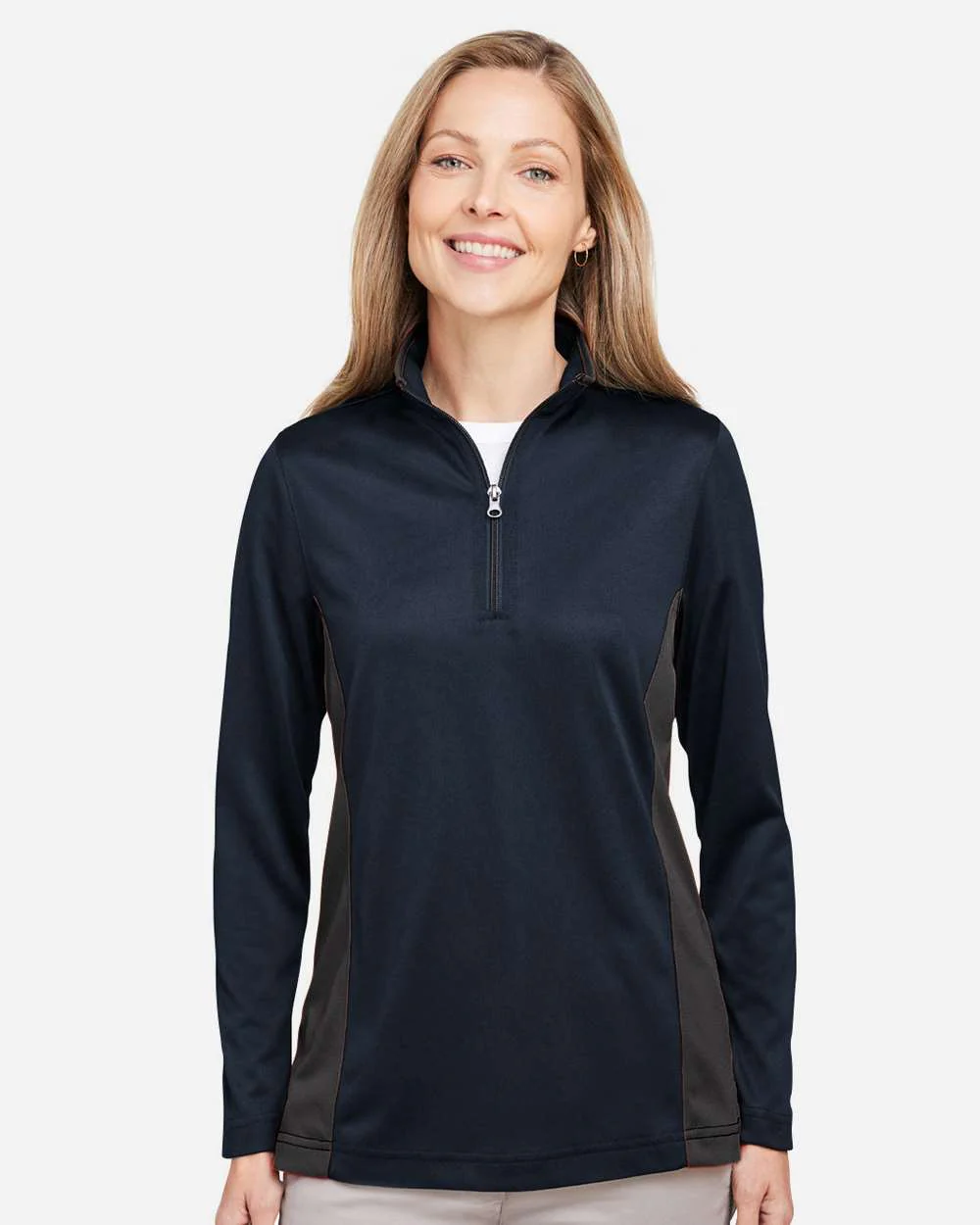 Harriton-M786W-Women's Flash Snag Protection Plus IL Colorblock Quarter-Zip Pullover - Image 23