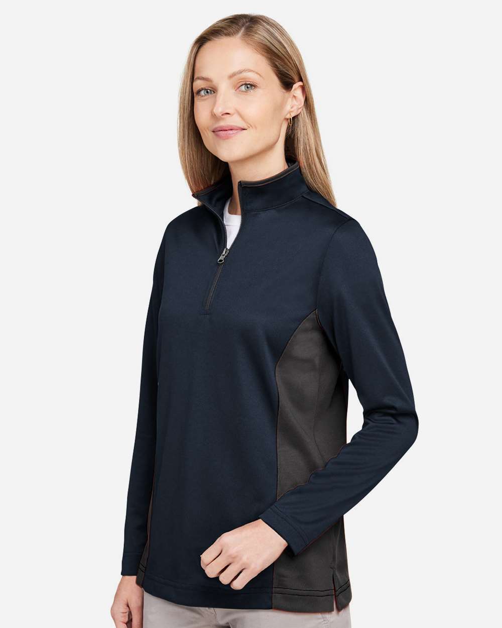 Harriton-M786W-Women's Flash Snag Protection Plus IL Colorblock Quarter-Zip Pullover - Image 24