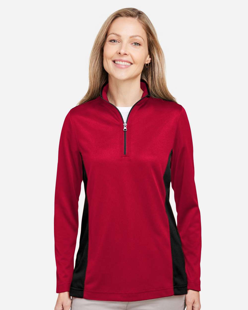 Harriton-M786W-Women's Flash Snag Protection Plus IL Colorblock Quarter-Zip Pullover - Image 29