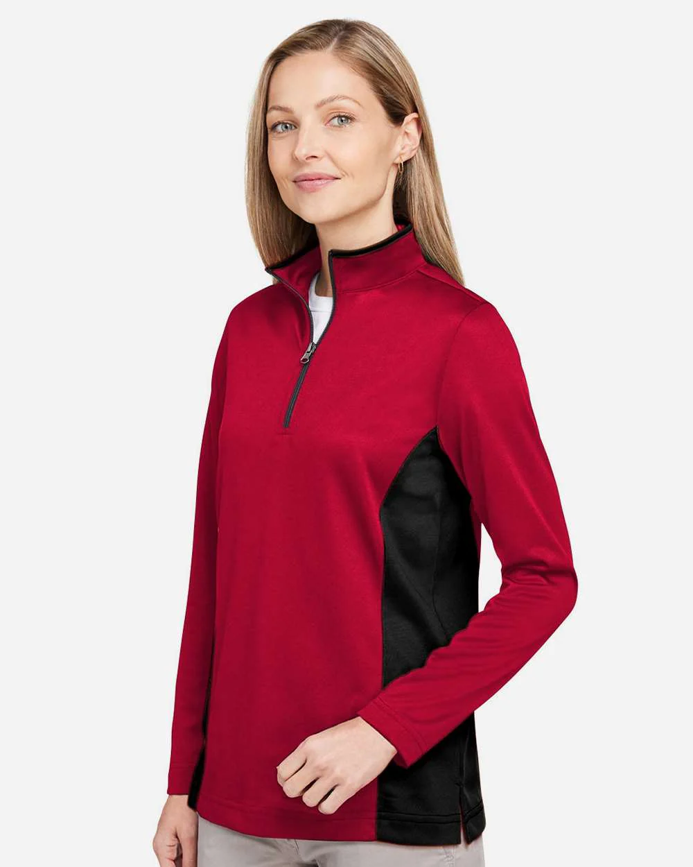 Harriton-M786W-Women's Flash Snag Protection Plus IL Colorblock Quarter-Zip Pullover - Image 30