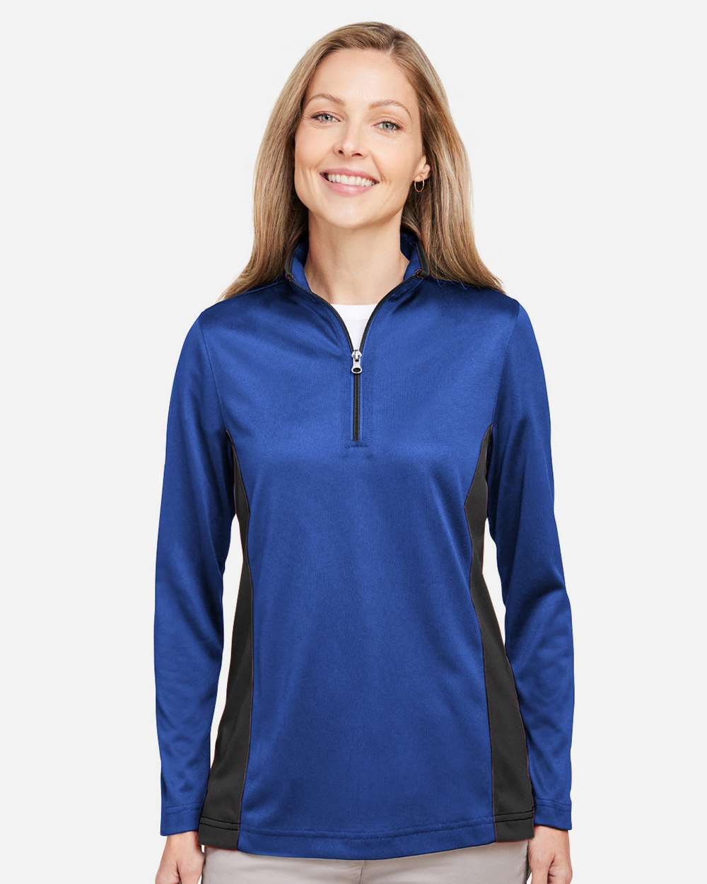 Harriton-M786W-Women's Flash Snag Protection Plus IL Colorblock Quarter-Zip Pullover - Image 35