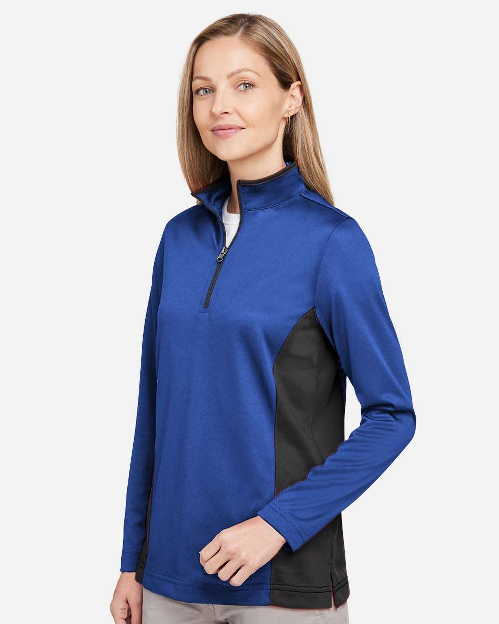 Harriton-M786W-Women's Flash Snag Protection Plus IL Colorblock Quarter-Zip Pullover - Image 36