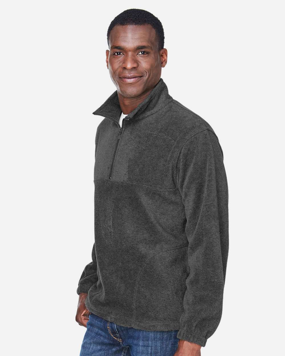 Harriton-M980-Men's Quarter-Zip Fleece Pullover - Image 10