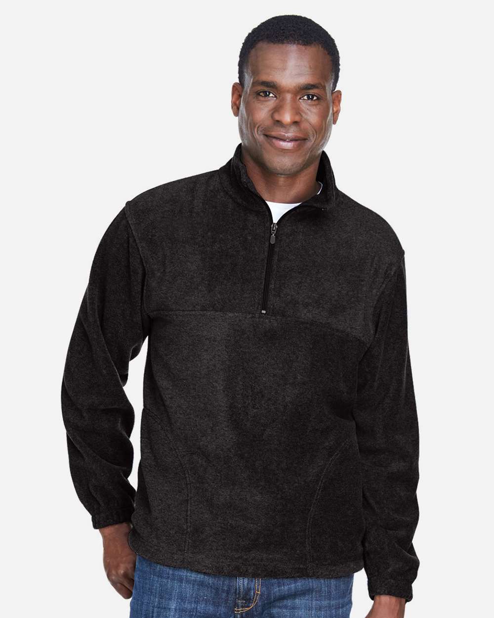 Harriton-M980-Men's Quarter-Zip Fleece Pullover - Image 3